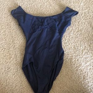 Navy blue leotard